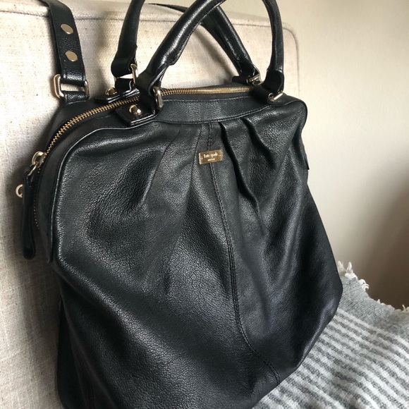 VEUC KATE SPADE NY handbag pebble black leather - Picture 1 of 8
